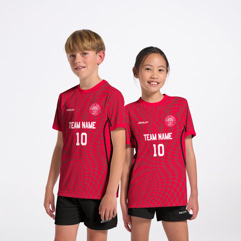 Flight Jersey Warped - Red - Deploy Football - Australia's Best Footballs & Soccer Balls