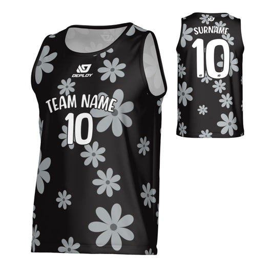 Flower Sports Singlet - Black