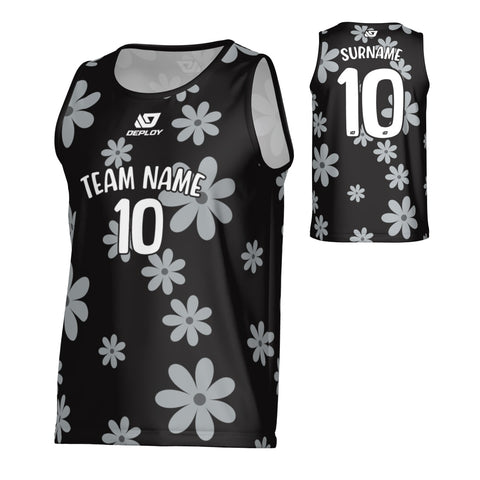 Flower Sports Singlet - Black