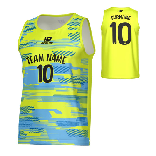 Glitch Sports Singlet - Neon Yellow