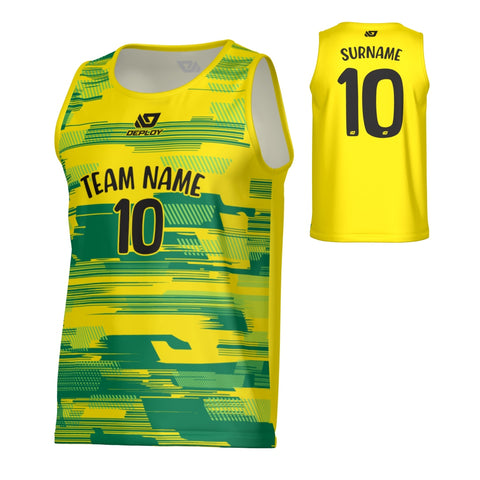 Glitch Sports Singlet - Yellow