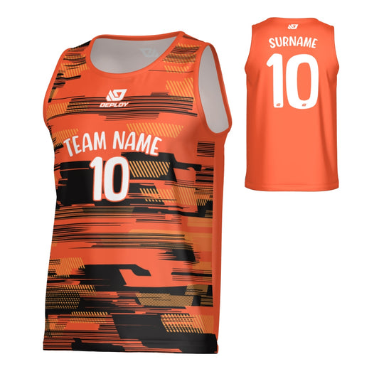 Glitch Sports Singlet - Orange