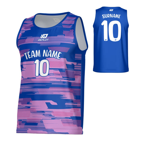 Glitch Sports Singlet - Royal Blue