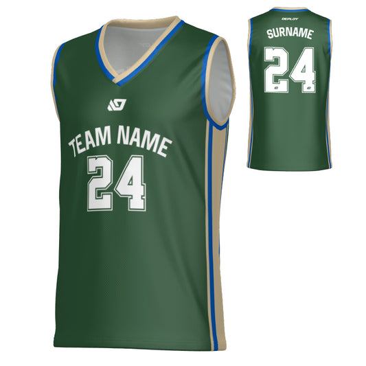 Vector Basketball Jersey - Green & Cream