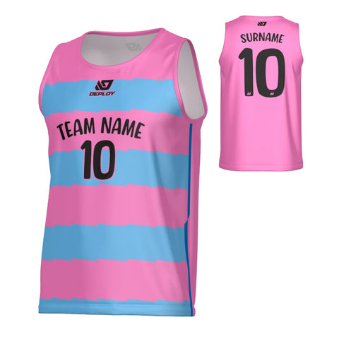 Jagged Sports Singlet - Pink