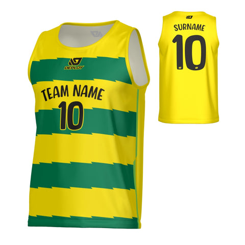Jagged Sports Singlet - Yellow