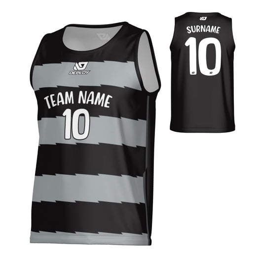 Jagged Sports Singlet - Black