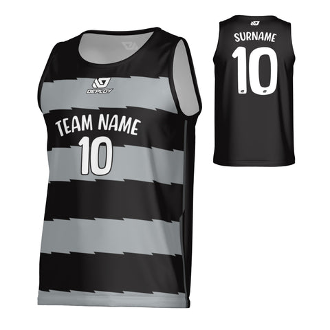Jagged Sports Singlet - Black