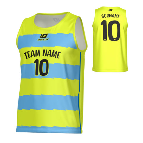 Jagged Sports Singlet - Neon Yellow