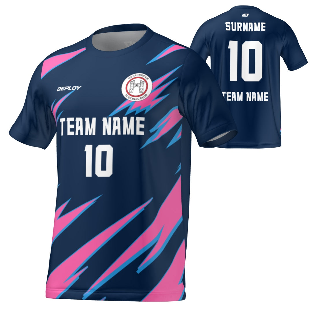 Northbridge FC - Flight Jersey Lightning - Navy/Pink