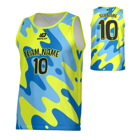 Liquid Sports Singlet - Neon Yellow