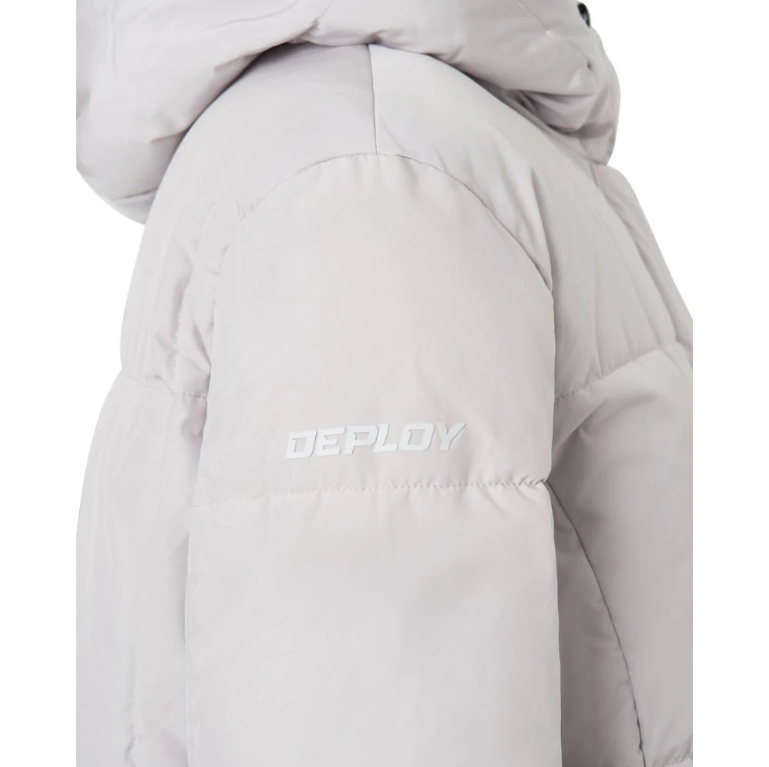 Sutherland Sharks FC - Lunar Women's Puffer Jacket - STONE - Deploy Football - Australia's Best Footballs & Soccer Balls