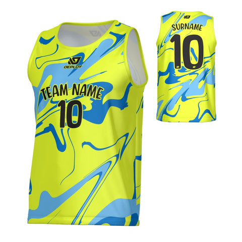 Marble Sports Singlet - Neon Yellow