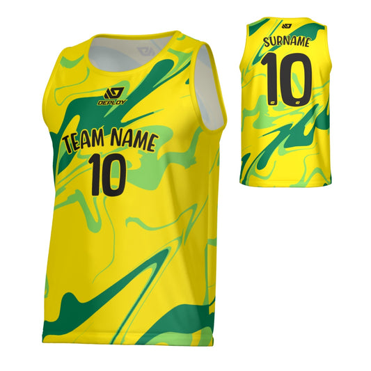 Marble Sports Singlet - Yellow