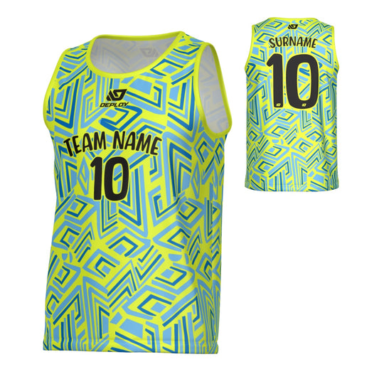 Maze Sports Singlet - Neon Yellow
