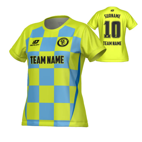 Checkers Womens Jersey - Neon Yellow