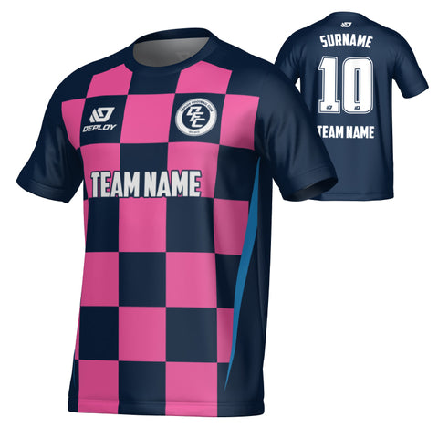 Checkers Jersey - Navy & Pink