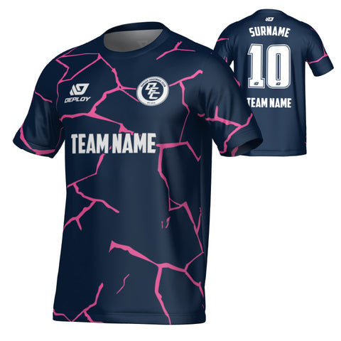 Cracks Jersey - Navy & Pink
