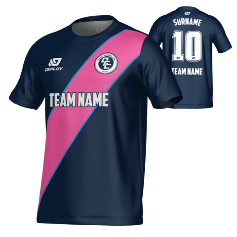 Sash Jersey - Navy & Pink