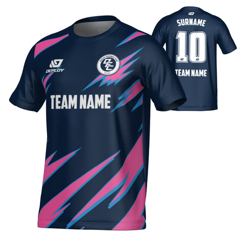 Sharp Jersey - Navy & Pink