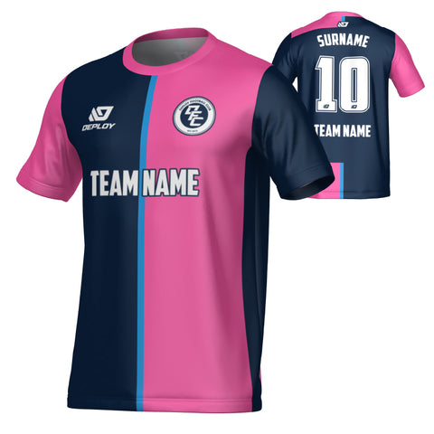 Split Jersey - Navy & Pink