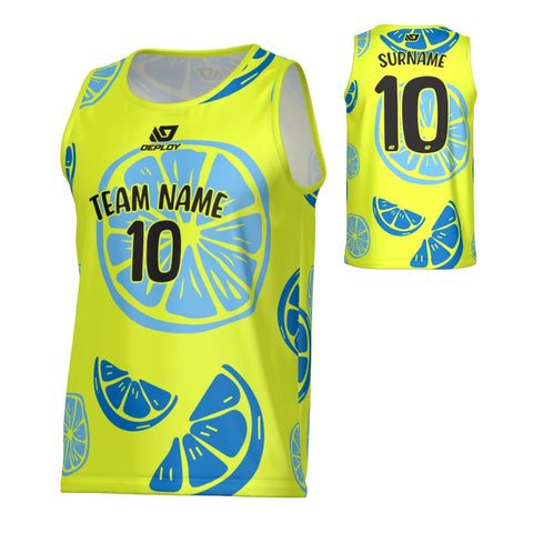 Oranges Sports Singlet - Neon Yellow