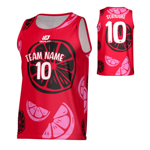 Oranges Sports Singlet - Red