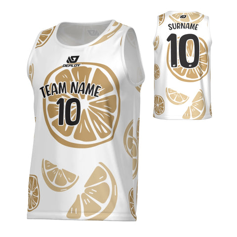 Oranges Sports Singlet - White