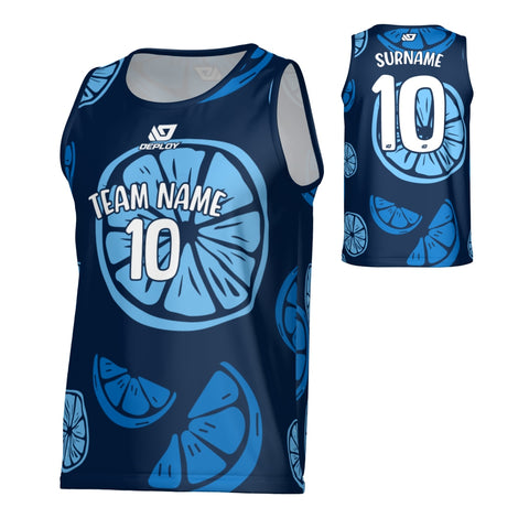Oranges Sports Singlet - Navy