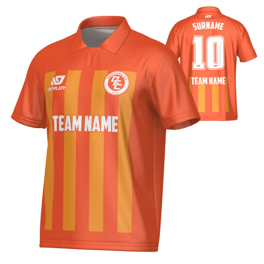 Bars Collared Jersey - Orange