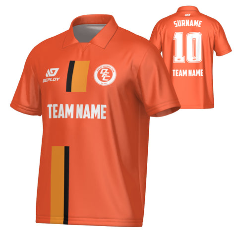 Block Collared Jersey - Orange