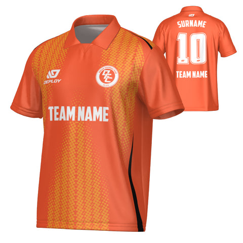 Half Tone Collared Jersey - Orange