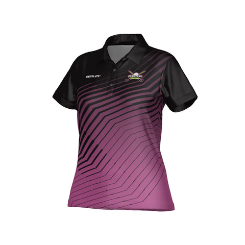 Oran Park Hockey - Club Polo (Pink) Stripe Ladies - Deploy Football - Australia's Best Footballs & Soccer Balls
