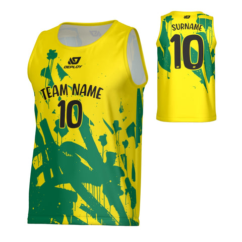 Paint Sports Singlet - Yellow