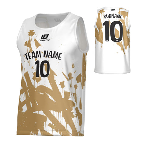 Paint Sports Singlet - White