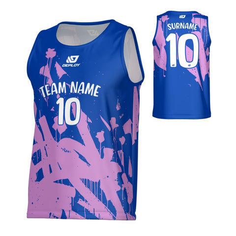 Paint Sports Singlet - Royal Blue