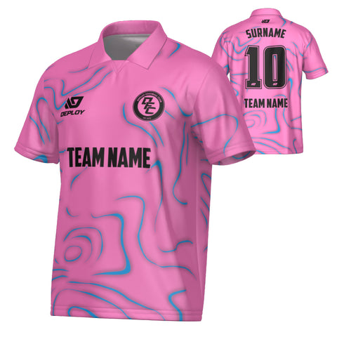 Marble Collared Jersey - Pink