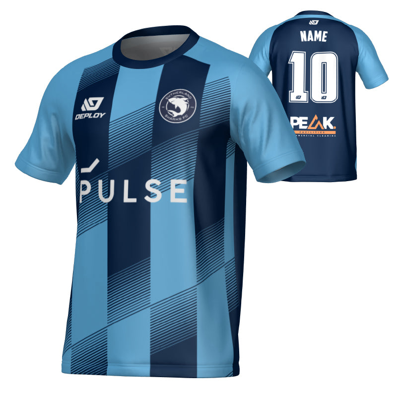 SUTHERLAND SHARKS SUMMER - VECTOR - NAVY & SKY BLUE