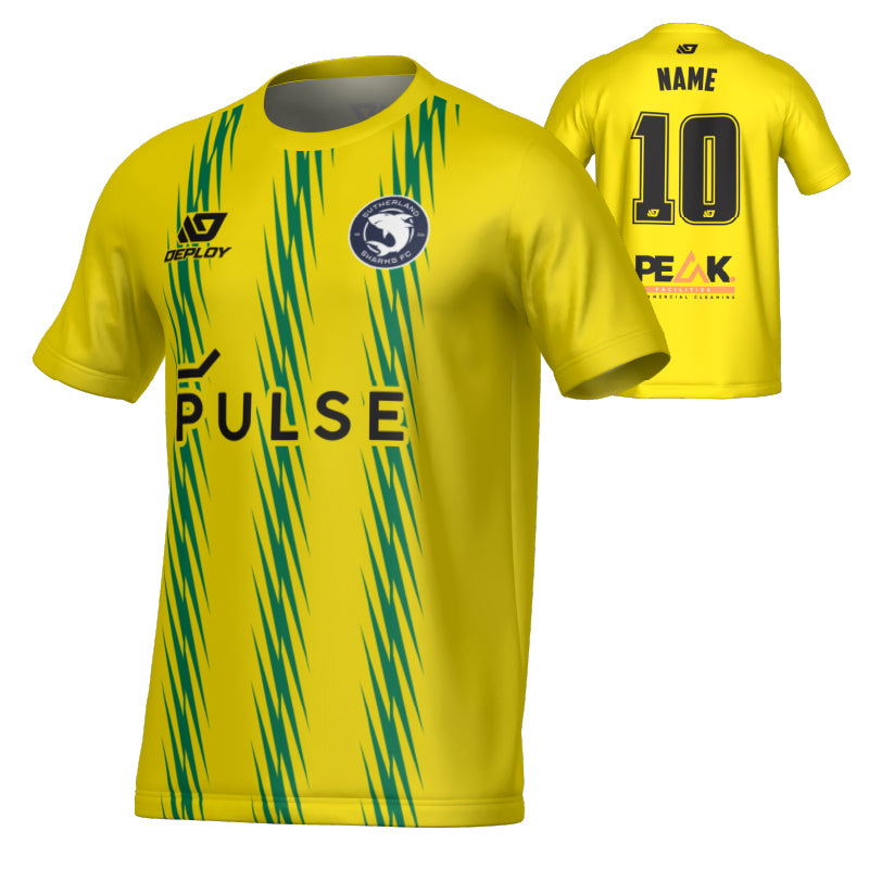 SUTHERLAND SHARKS SUMMER - ZIG ZAG - YELLOW & GREEN