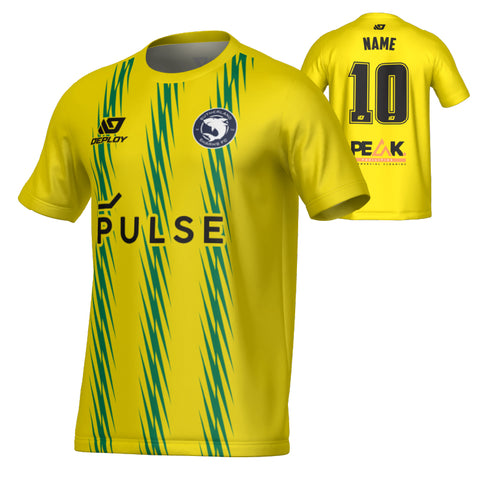 SUTHERLAND SHARKS SUMMER - ZIG ZAG - YELLOW & GREEN