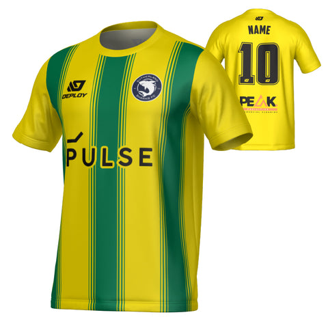 SUTHERLAND SHARKS SUMMER - PILLARS - YELLOW & GREEN