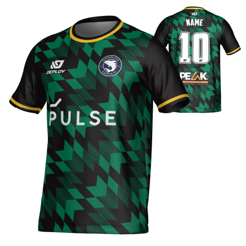 SUTHERLAND SHARKS SUMMER - LEAVES - BLACK & GREEN