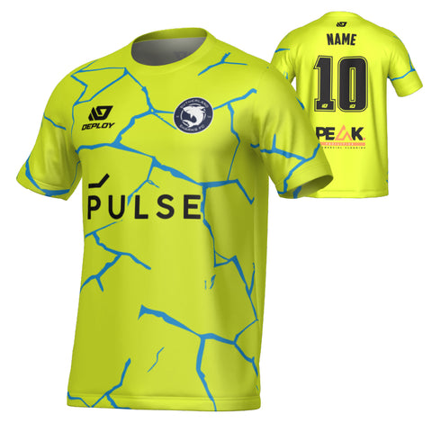SUTHERLAND SHARKS SUMMER - CRACKS - NEON YELLOW