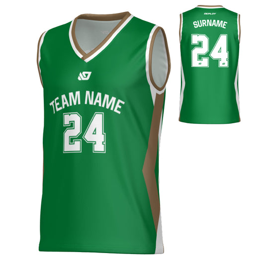 Arrow Basketball Jersey - Pine Green & Gold