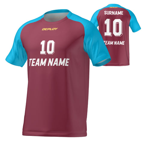 FLIGHT JERSEY 28 - MAROON - Deploy Football - Australia's Best Footballs & Soccer Balls