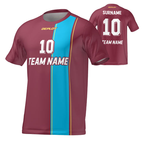 FLIGHT JERSEY 33 - MAROON - Deploy Football - Australia's Best Footballs & Soccer Balls