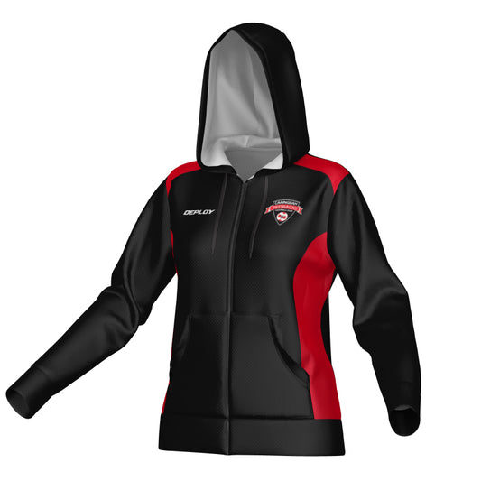Caringbah Redbacks Football Club - Versa Zip Hoodie - Womans