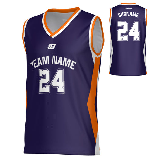Arrow Basketball Jersey - Purple & Orange