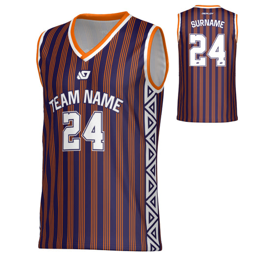 Heritage Basketball Jersey - Purple & Orange