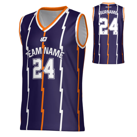 Volt Basketball Jersey - Purple & Orange